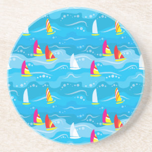 Dessous De Verre En Grès Motif de yacht Neon