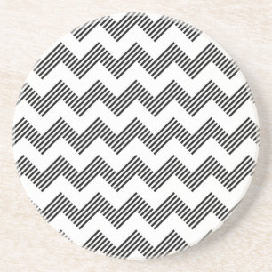Dessous De Verre En Grès Motif de zigzag géométrique