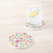 Dessous De Verre En Grès Motif d'enfant de Kawaii avec des griffonnages (Côté)