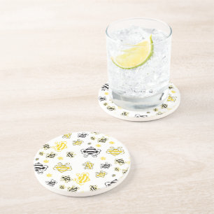 Dessous De Verre En Grès Motif des abeilles