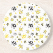 Dessous De Verre En Grès Motif des abeilles (Devant)