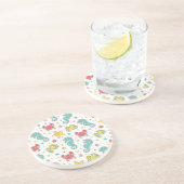 Dessous De Verre En Grès motif des créatures de mer (Côté)