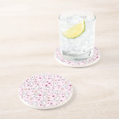 Dessous De Verre En Grès motif des rayures kawaii (Côté)