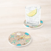 Dessous De Verre En Grès Motif d'été (Côté)