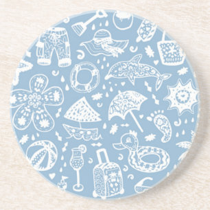 Dessous De Verre En Grès Motif d'été