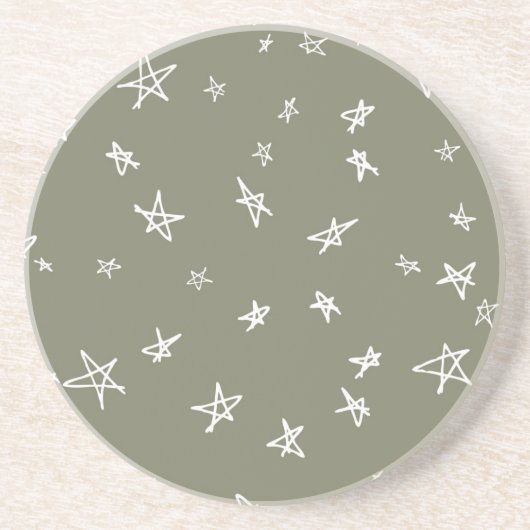 Dessous De Verre En Grès Motif d'étoiles (Devant)