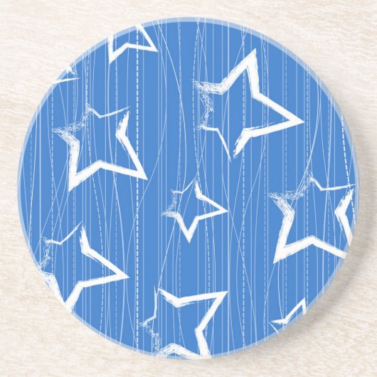 Dessous De Verre En Grès Motif d'étoiles (Devant)