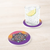 Dessous De Verre En Grès Motif Doodle 2 (Côté)