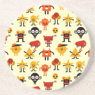 Dessous De Verre En Grès Motif drôle de monstres