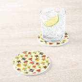 Dessous De Verre En Grès Motif drôle de monstres (Côté)