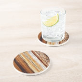 Dessous De Verre En Grès Motif du grain de bois (Côté)