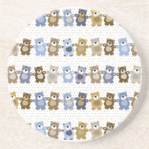 Dessous De Verre En Grès motif d'un ours de nounours de jouet