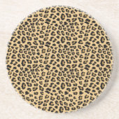 Dessous De Verre En Grès Motif Empreinte de léopard (Devant)