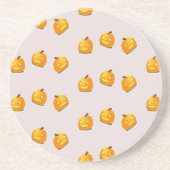 Dessous De Verre En Grès Motif en chef citrouille orange (Devant)