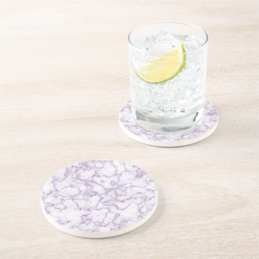 Dessous De Verre En Grès Motif en marbre violet (Côté)