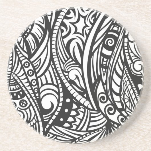 Dessous De Verre En Grès Motif ethnique 3 (Devant)