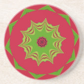 Dessous De Verre En Grès motif ethnique d'Afrique rouge (Devant)