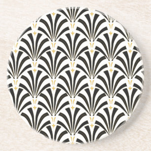 Dessous De Verre En Grès Motif fait sur commande de fans d'art déco