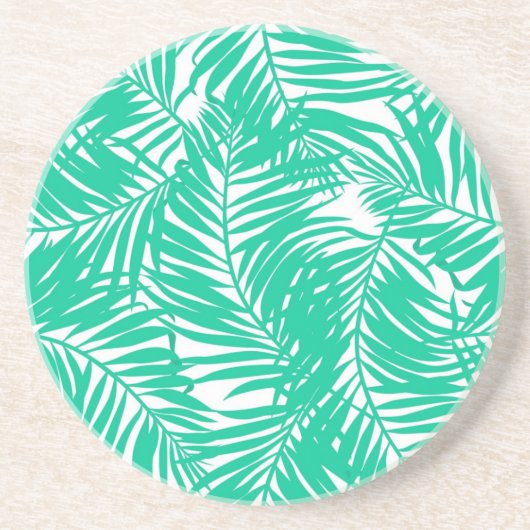 Dessous De Verre En Grès motif feuille (Devant)