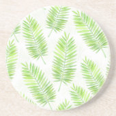 Dessous De Verre En Grès Motif feuille Palm (Devant)