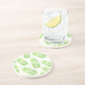 Dessous De Verre En Grès Motif feuille Palm (Côté)