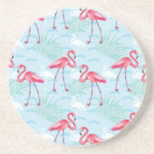 Dessous De Verre En Grès Motif Flamingo (Devant)