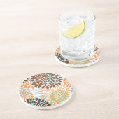 Dessous De Verre En Grès Motif floral (Côté)