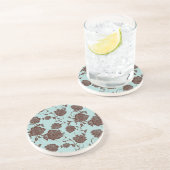 Dessous De Verre En Grès Motif floral (Côté)