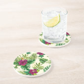 Dessous De Verre En Grès Motif floral (Côté)