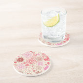 Dessous De Verre En Grès Motif floral (Côté)