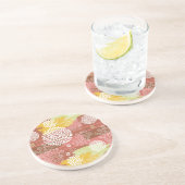 Dessous De Verre En Grès Motif floral 2 (Côté)