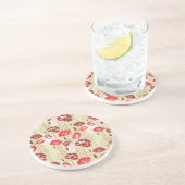 Dessous De Verre En Grès Motif floral 2 d'élégance abstraite (Côté)