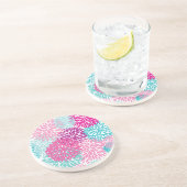 Dessous De Verre En Grès Motif floral lumineux 2 (Côté)