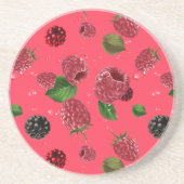 Dessous De Verre En Grès Motif framboise (Devant)