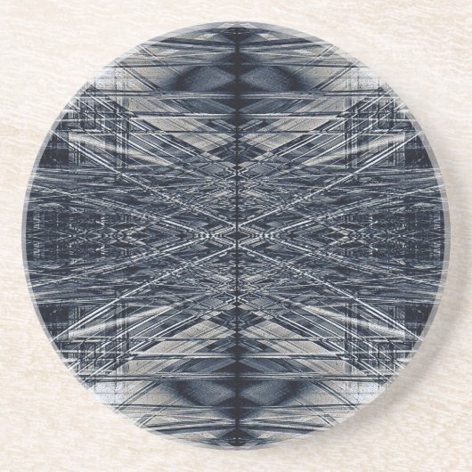 Dessous De Verre En Grès Motif futuriste abstrait (Devant)