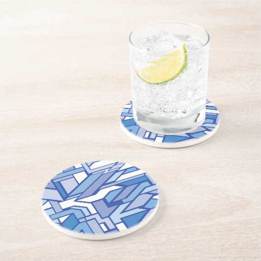 Dessous De Verre En Grès Motif géométrique 2 (Côté)