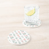 Dessous De Verre En Grès Motif géométrique dans le rétro style (Côté)