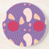 Dessous De Verre En Grès Motif géométrique moderne (Devant)