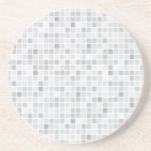 Dessous De Verre En Grès Motif gris de tuiles (Devant)