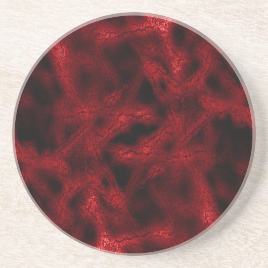 Dessous De Verre En Grès Motif imaginaire rouge (Devant)