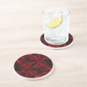 Dessous De Verre En Grès Motif imaginaire rouge (Côté)