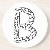 Dessous De Verre En Grès Motif Jagged B (Devant)