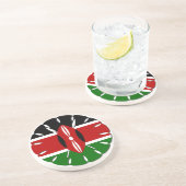 Dessous De Verre En Grès Motif kenyan rond : un symbole national (Côté)