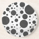 Dessous De Verre En Grès Motif Kohl Black Polka (Devant)