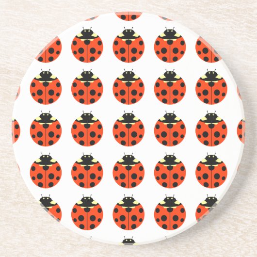 Dessous De Verre En Grès motif ladybug (Devant)