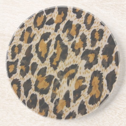 Dessous De Verre En Grès Motif — Leopard (Devant)