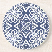 Motif marocain bleu et blanc