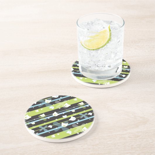 Dessous De Verre En Grès Motif mignon avec peu d'ours (Côté)