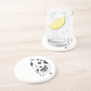 Dessous De Verre En Grès Motif minimaliste de Cottagecore vintage représent