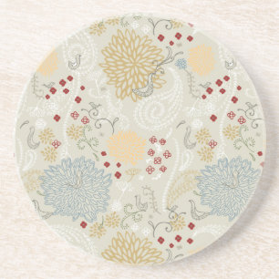 Dessous De Verre En Grès motif montrant le jardin bouclé